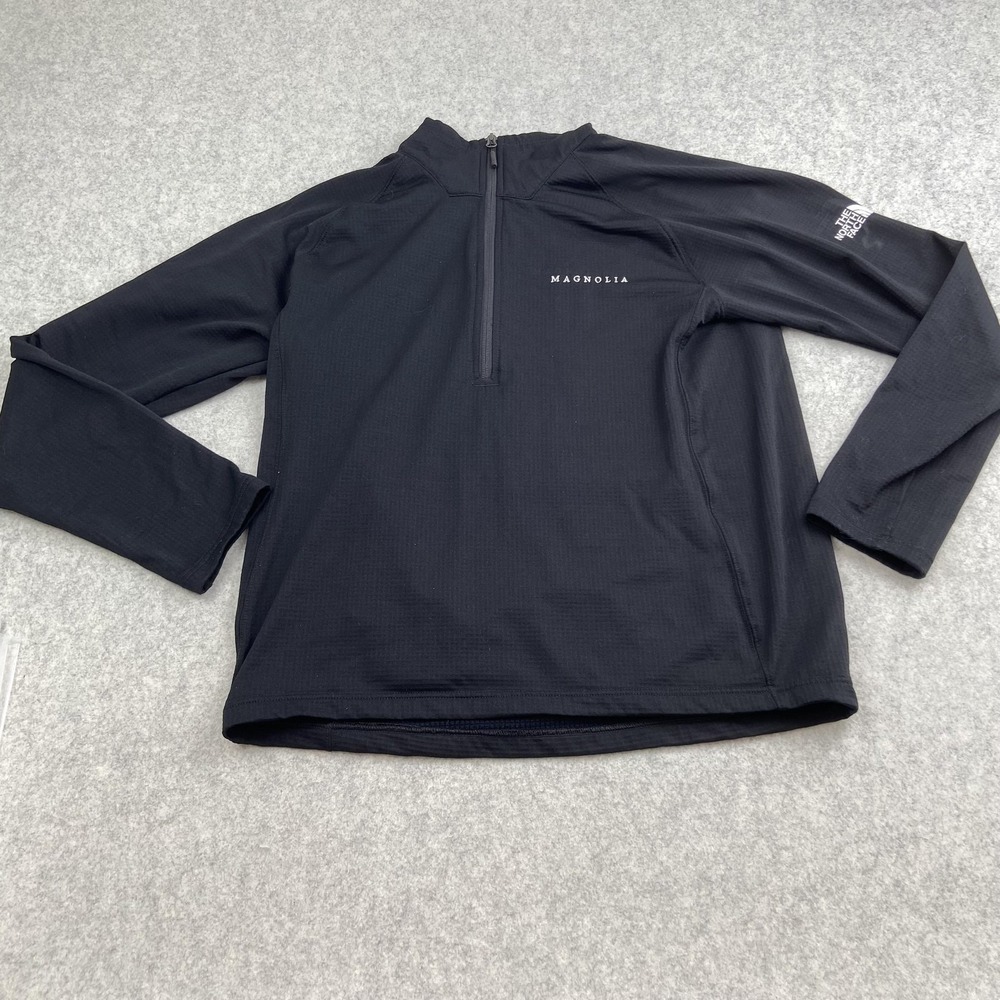 The North Face Pullover Mens Large Black 1/4 Zip Magnolia Long Sleeve Shirt